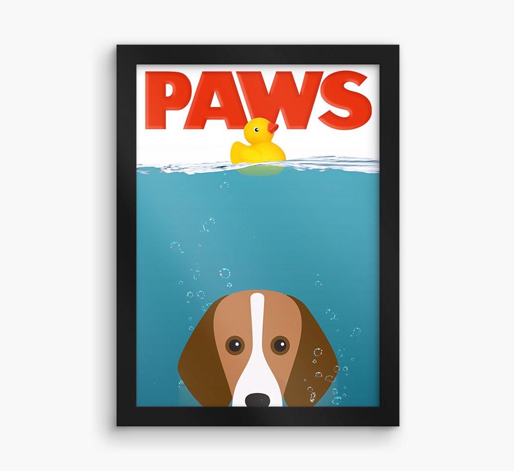 'Paws' - Personalized {breedFullName} Framed Print