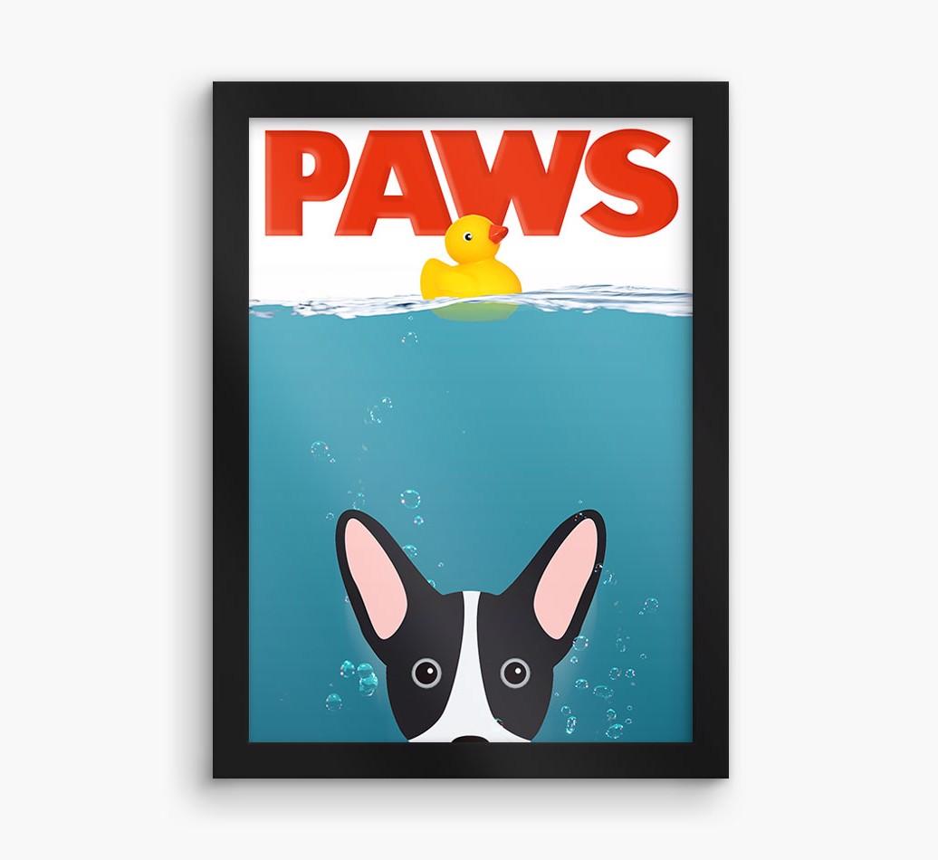 'Paws' - Personalized {breedFullName} Framed Print