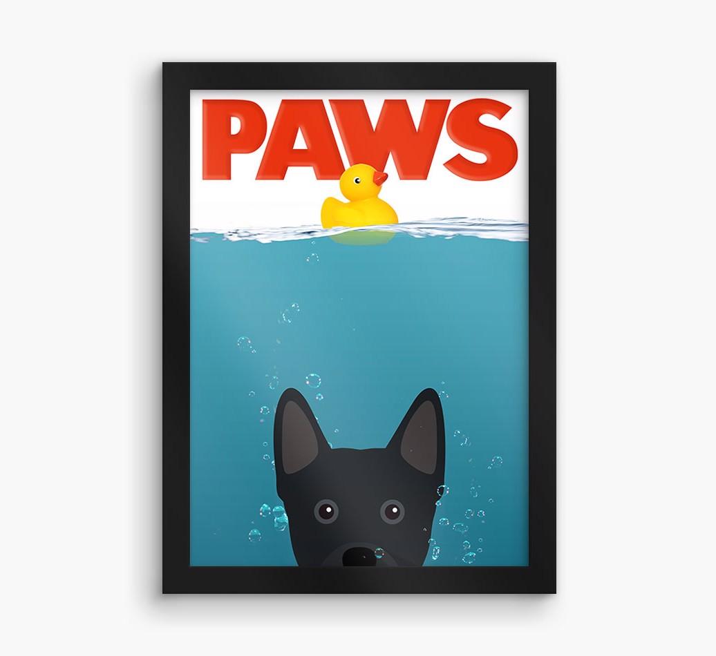 'Paws' - Personalized {breedFullName} Framed Print