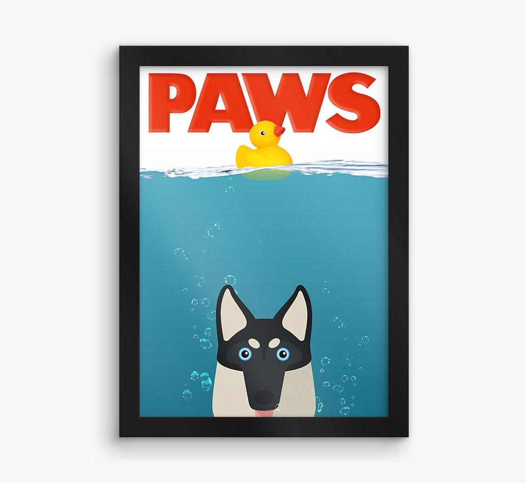 'Paws' - Personalized {breedFullName} Framed Print