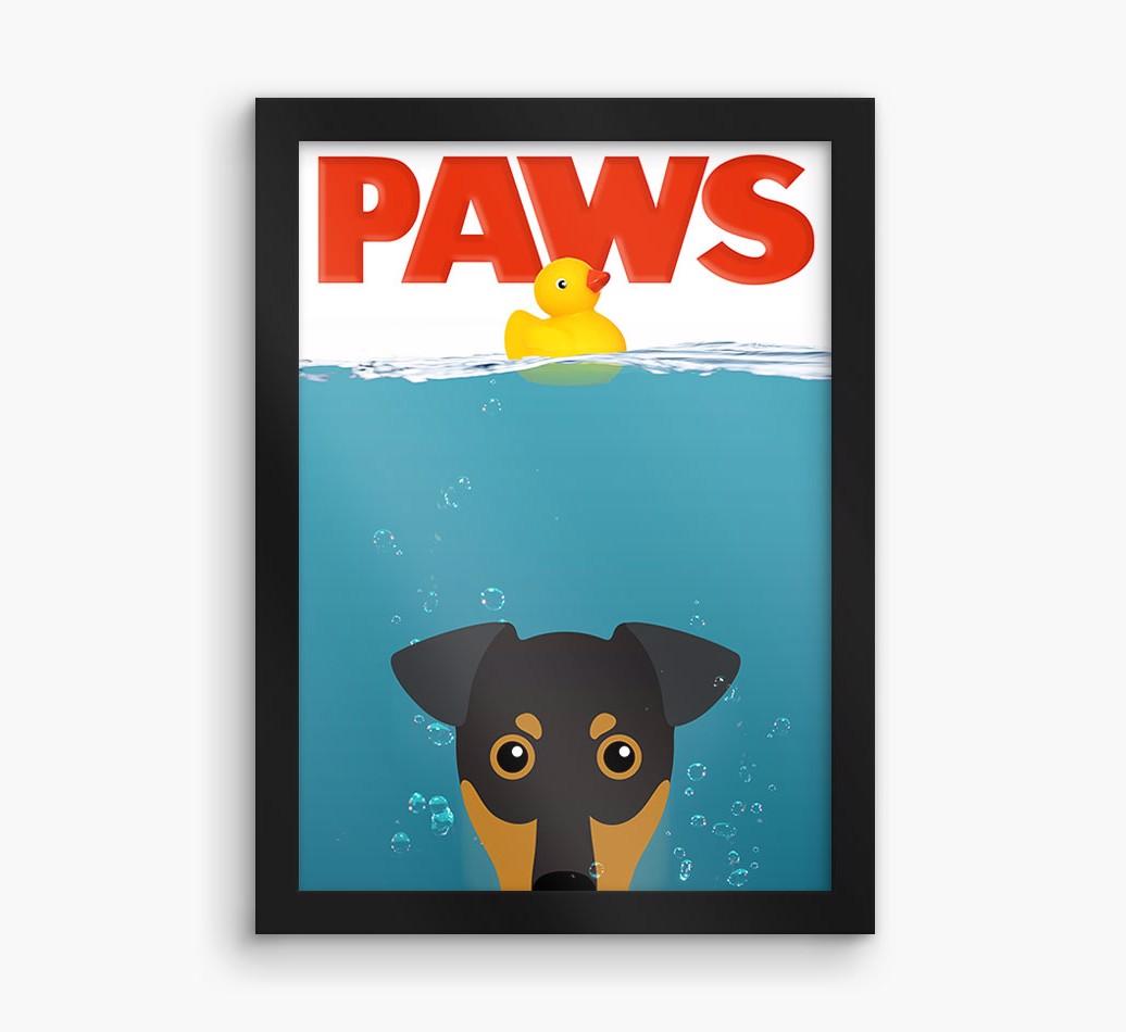 'Paws' - Personalized {breedFullName} Framed Print