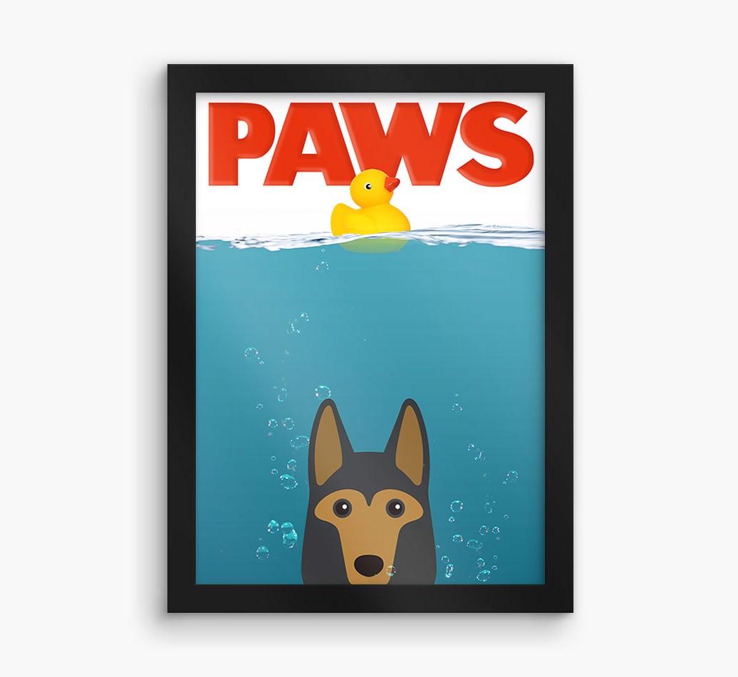 'Paws' - Personalized {breedFullName} Framed Print