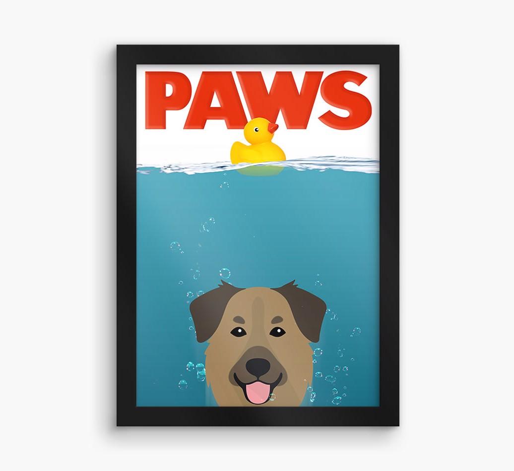 'Paws' - Personalized {breedFullName} Framed Print