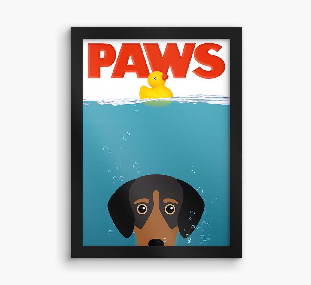 'Paws' - Personalized {breedFullName} Framed Print