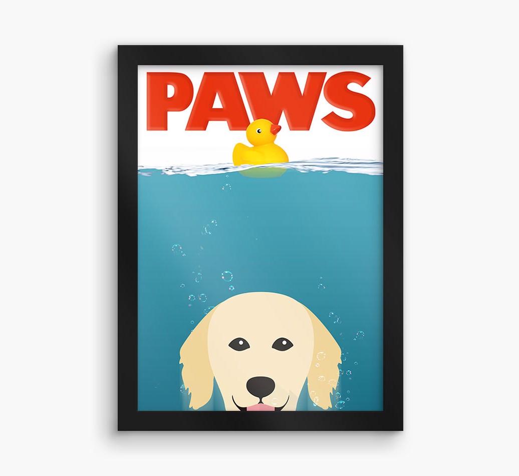 'Paws' - Personalized {breedFullName} Framed Print