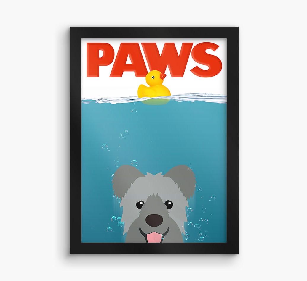 'Paws' - Personalized {breedFullName} Framed Print
