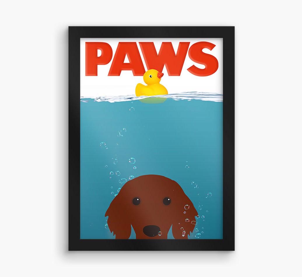 'Paws' - Personalized {breedFullName} Framed Print