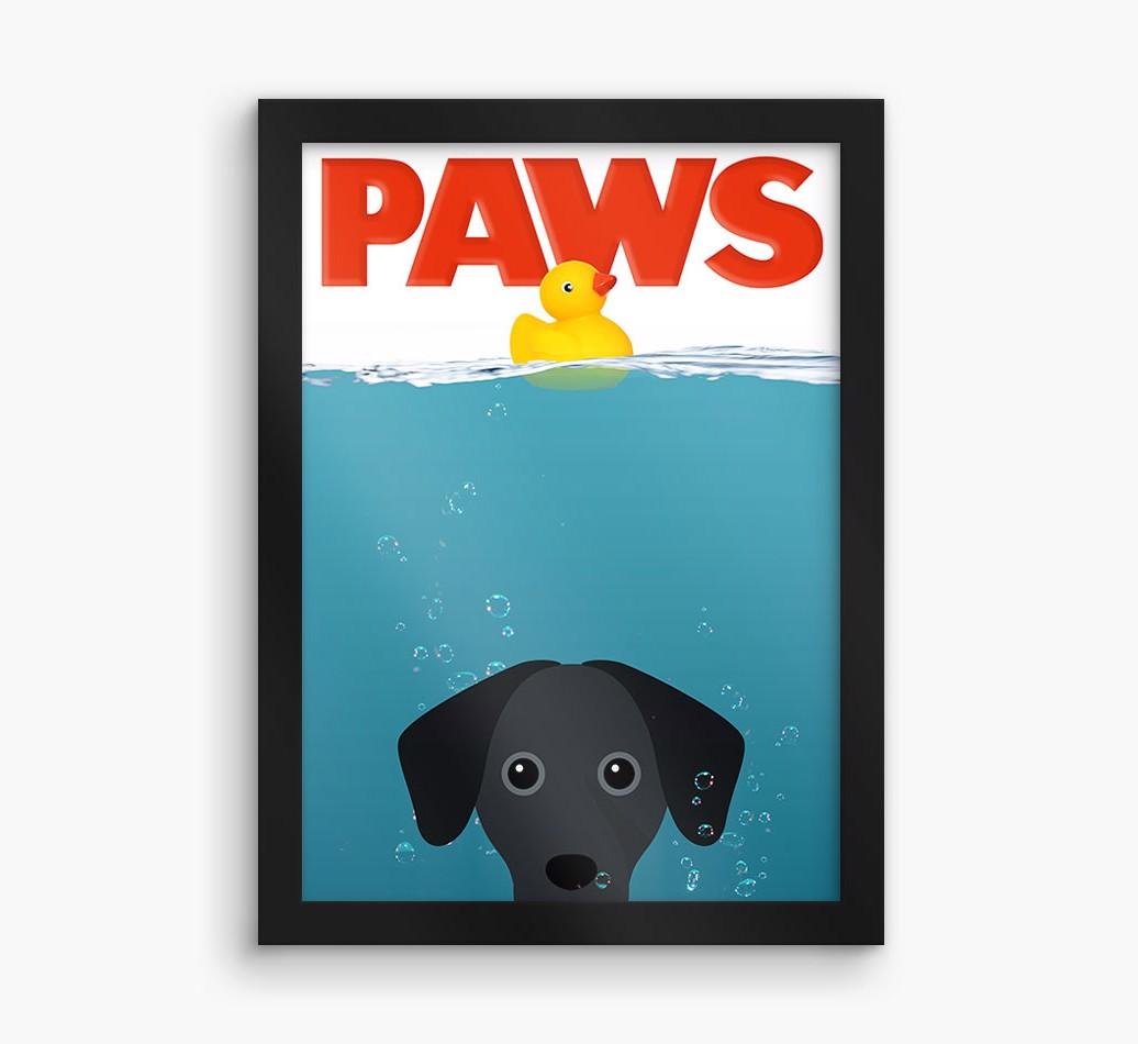 'Paws' - Personalized {breedFullName} Framed Print