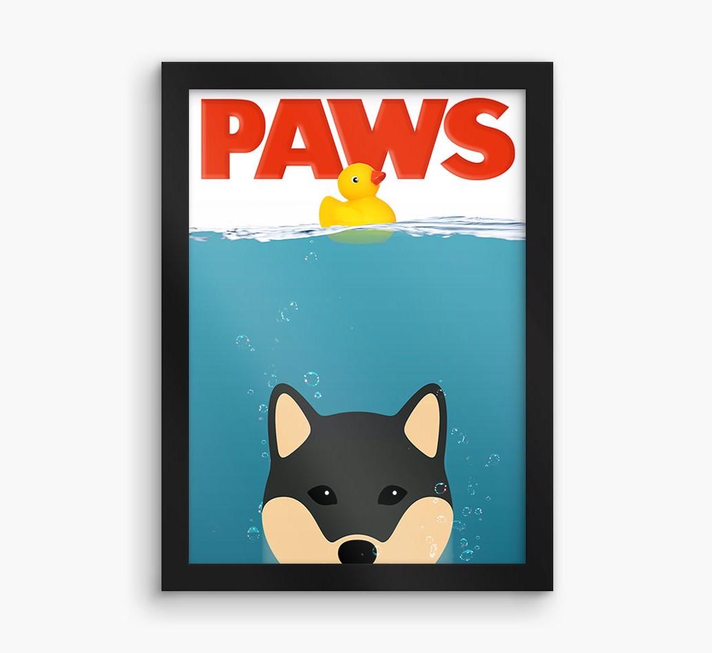 'Paws' - Personalized {breedFullName} Framed Print
