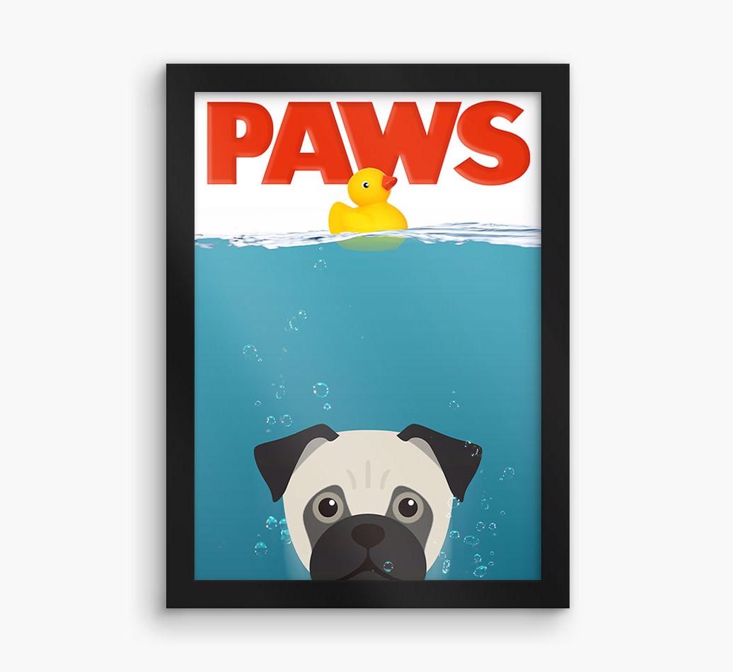 'Paws' - Personalized {breedFullName} Framed Print