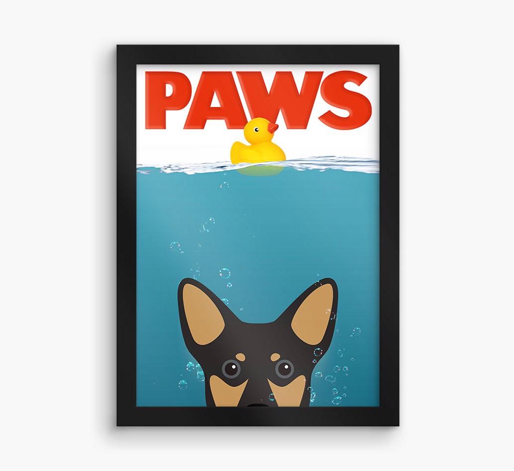 'Paws' - Personalized {breedFullName} Framed Print