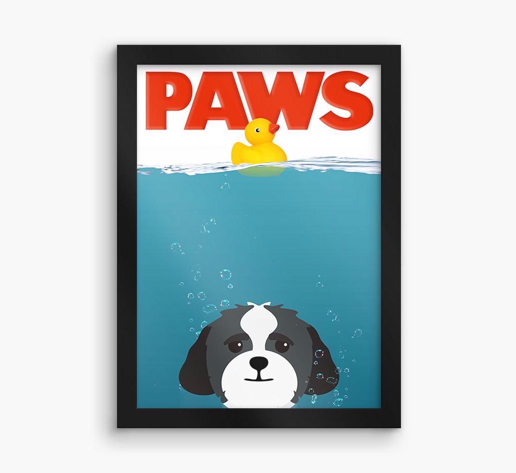 'Paws' - Personalized {breedFullName} Framed Print