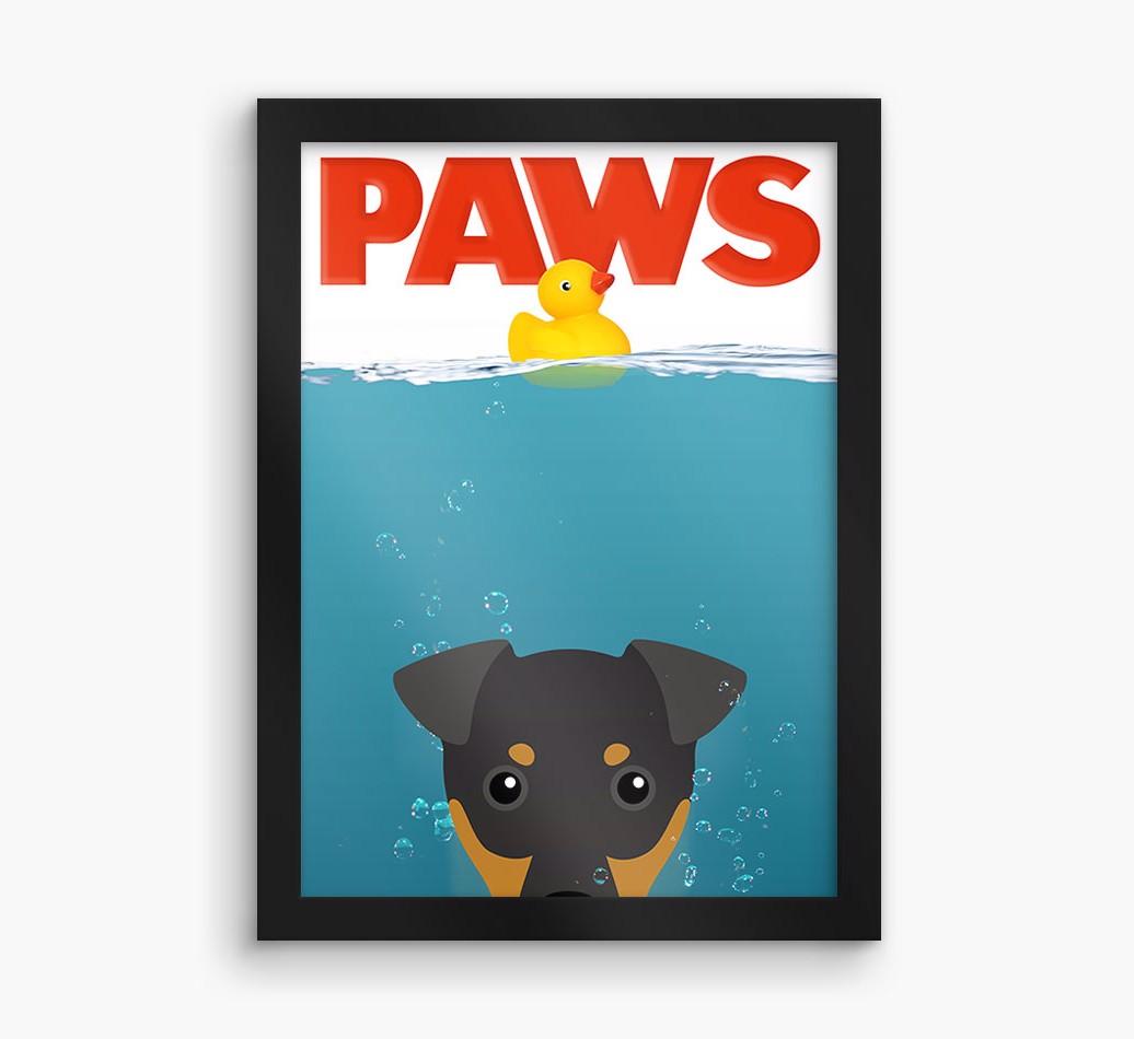 'Paws' - Personalized {breedFullName} Framed Print