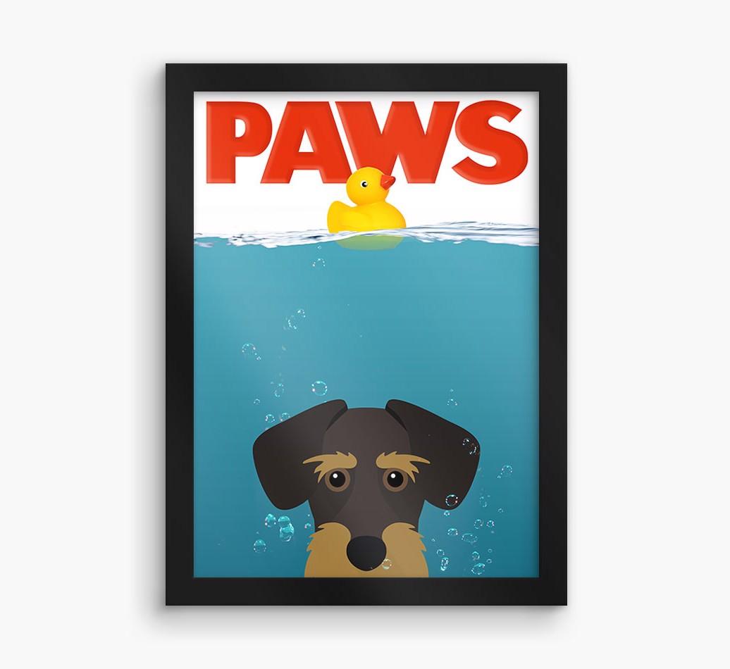 'Paws' - Personalized {breedFullName} Framed Print