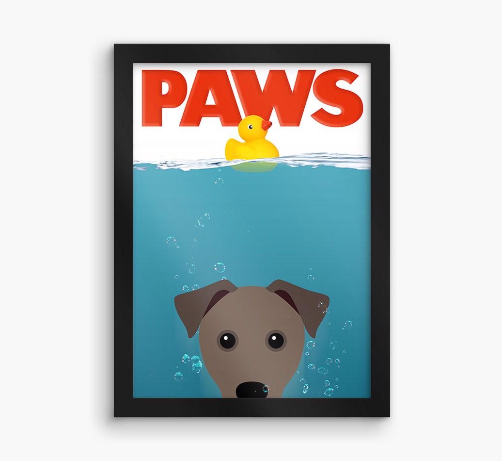 'Paws' - Personalized {breedFullName} Framed Print