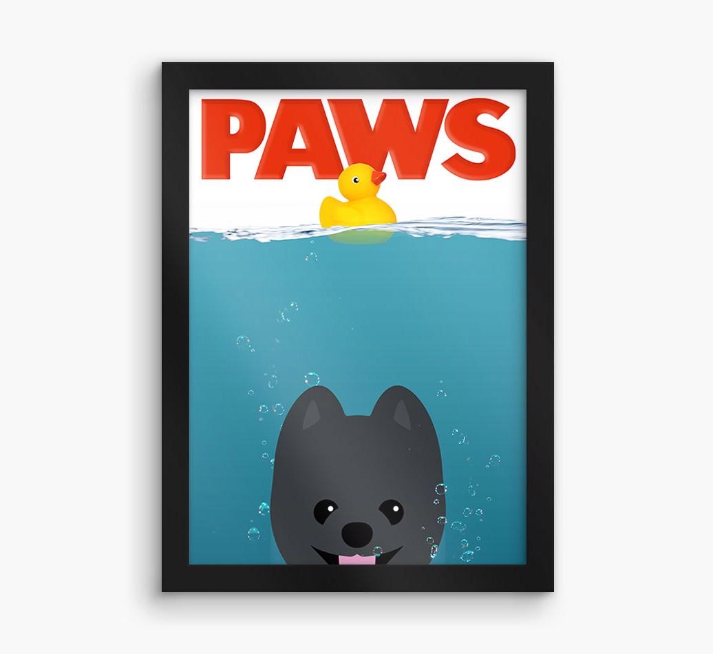 'Paws' - Personalized {breedFullName} Framed Print