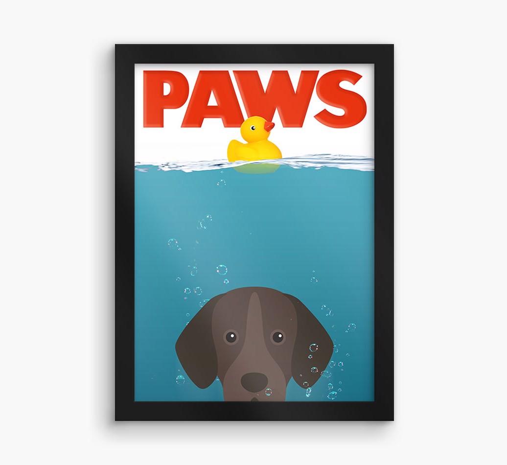 'Paws' - Personalized {breedFullName} Framed Print