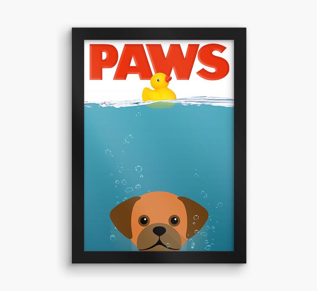 'Paws' - Personalized {breedFullName} Framed Print