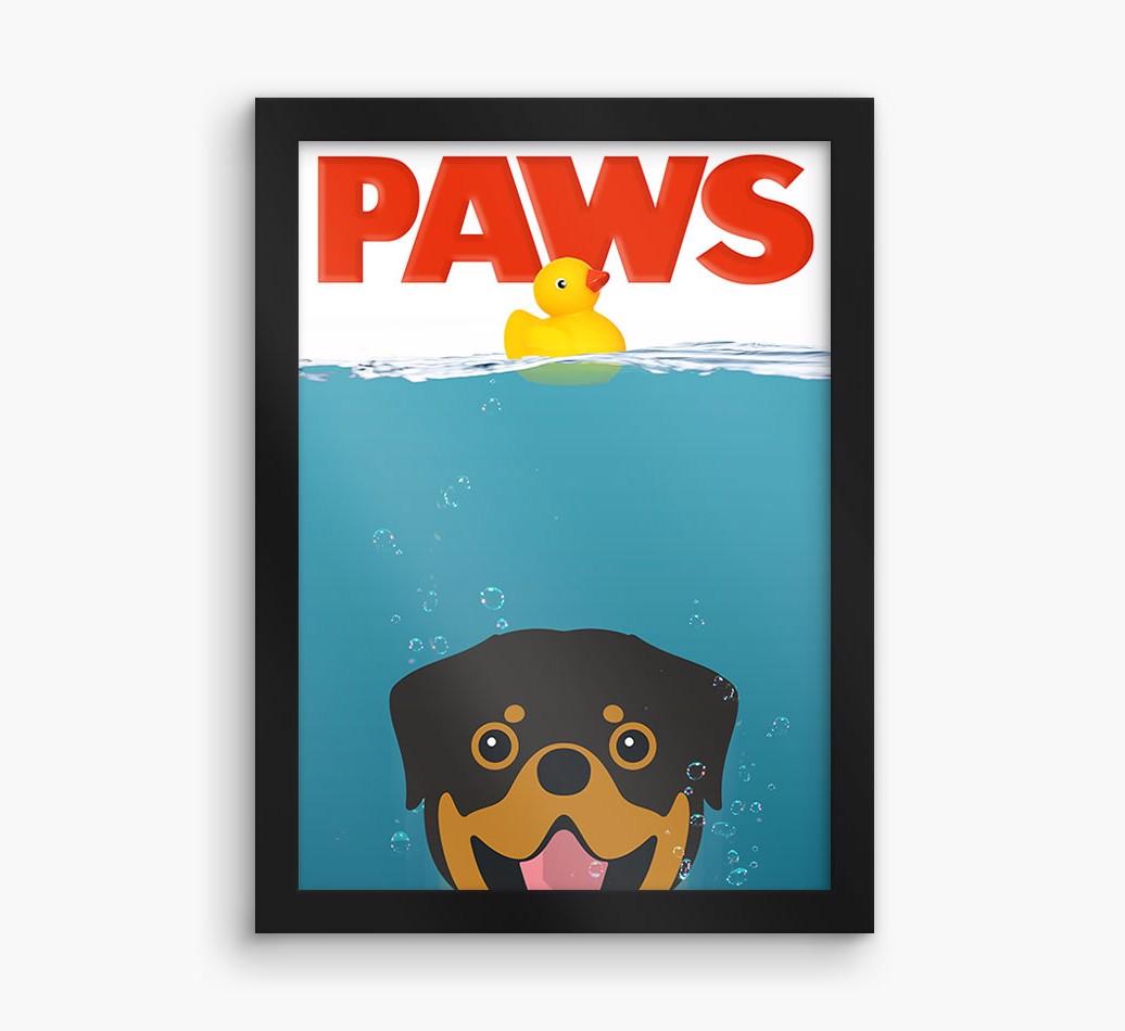 'Paws' - Personalized {breedFullName} Framed Print