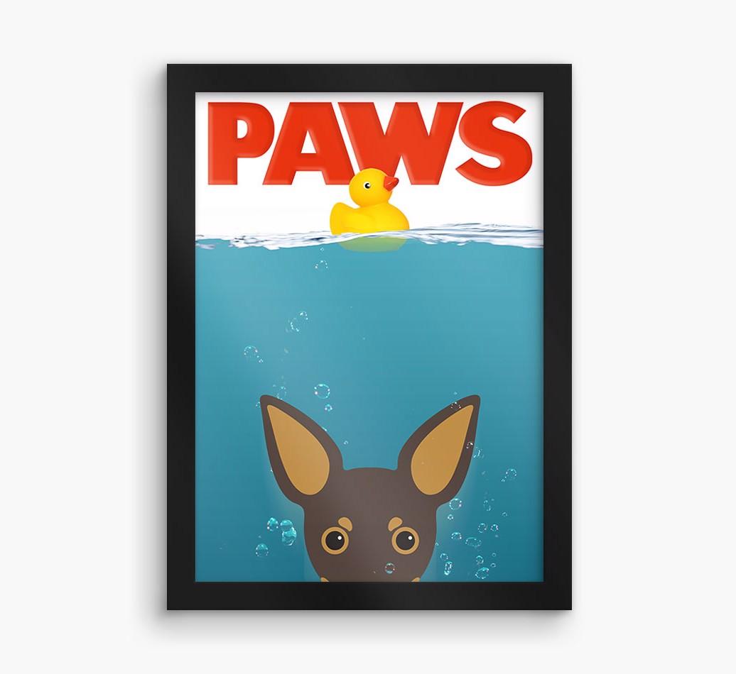 'Paws' - Personalized {breedFullName} Framed Print