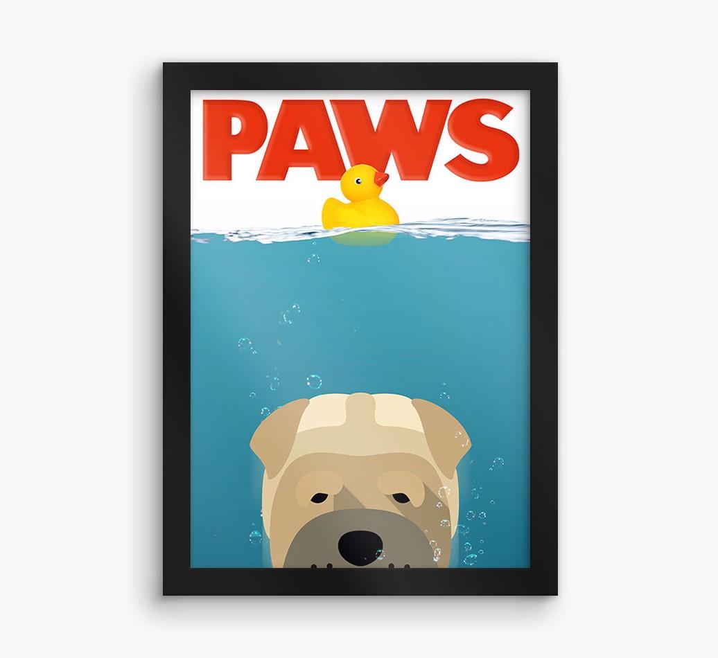 'Paws' - Personalized {breedFullName} Framed Print