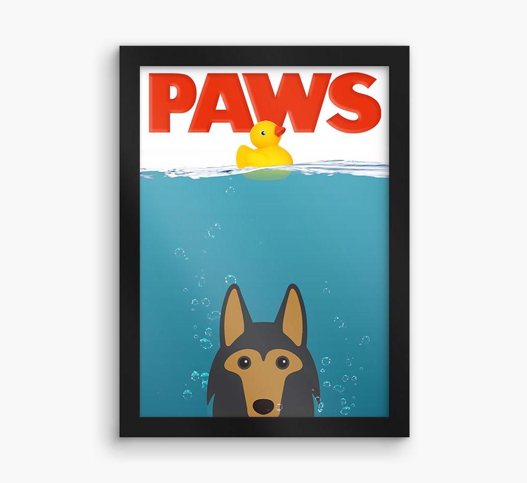 'Paws' - Personalized {breedFullName} Framed Print