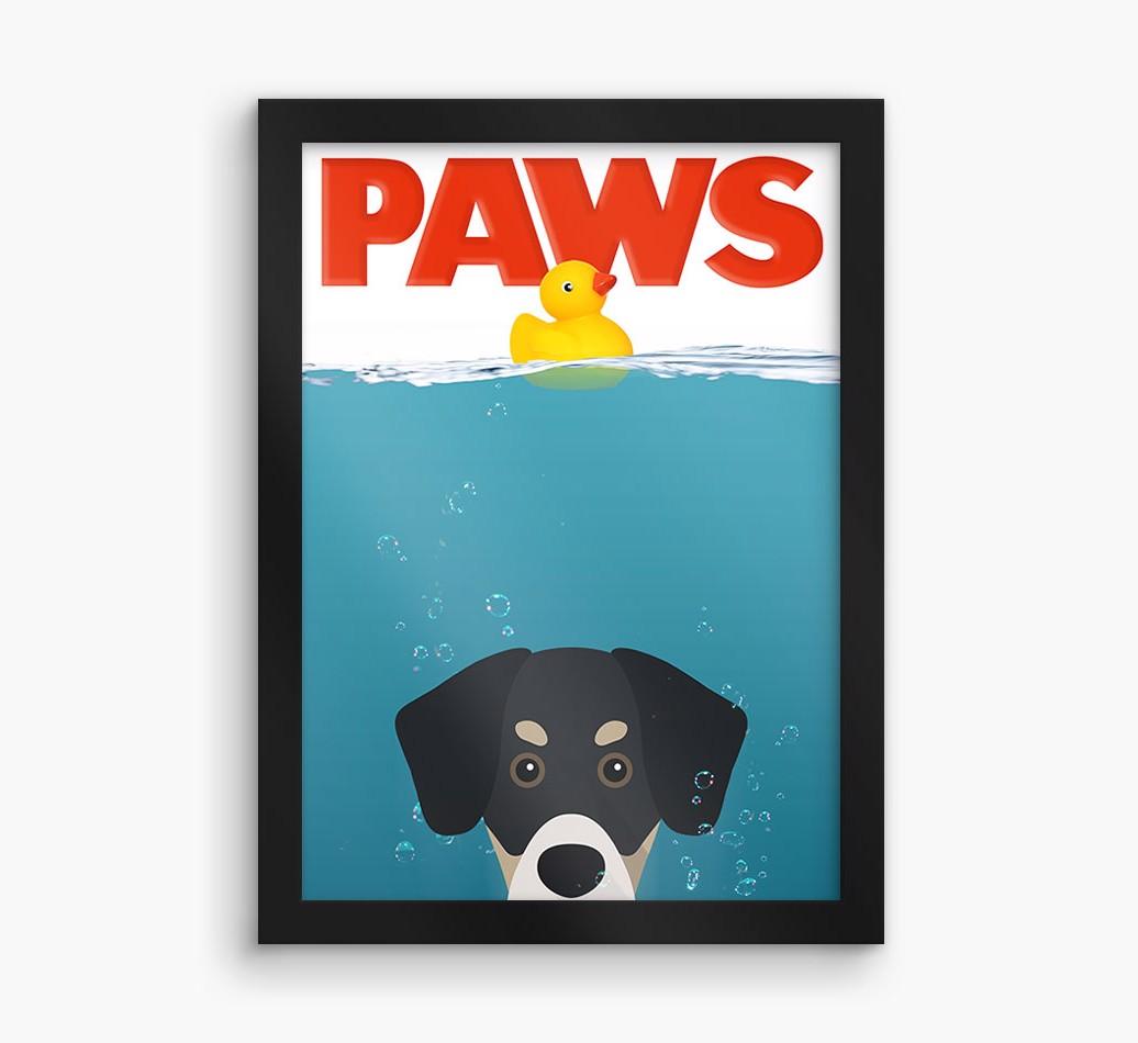'Paws' - Personalized {breedFullName} Framed Print