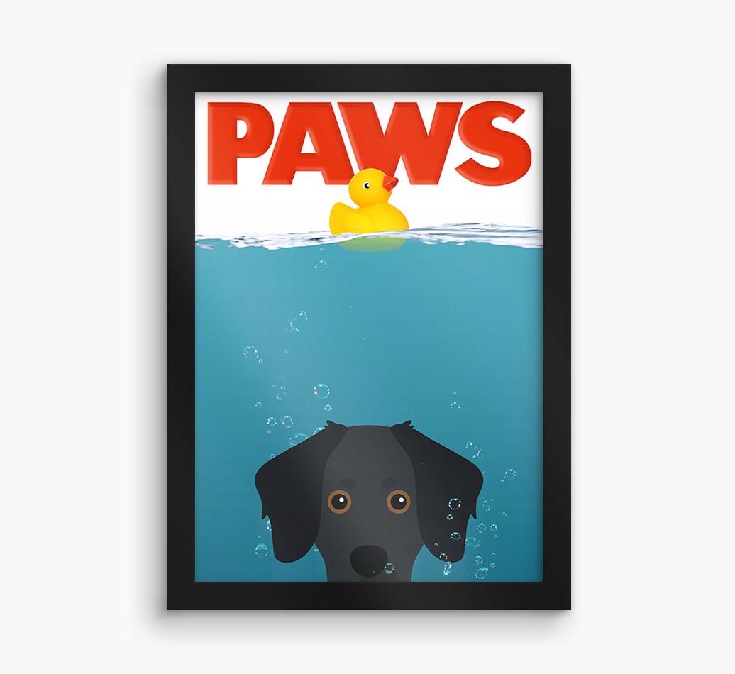 'Paws' - Personalized {breedFullName} Framed Print