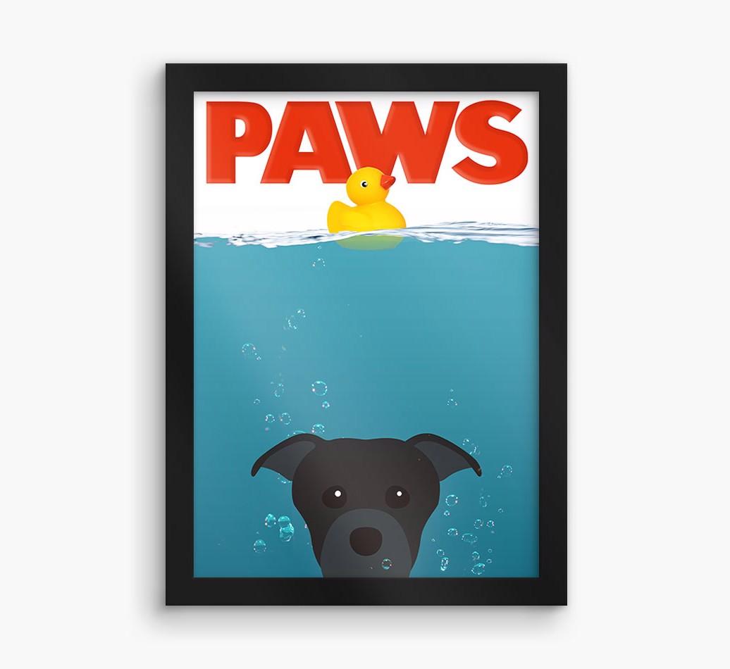 'Paws' - Personalized {breedFullName} Framed Print
