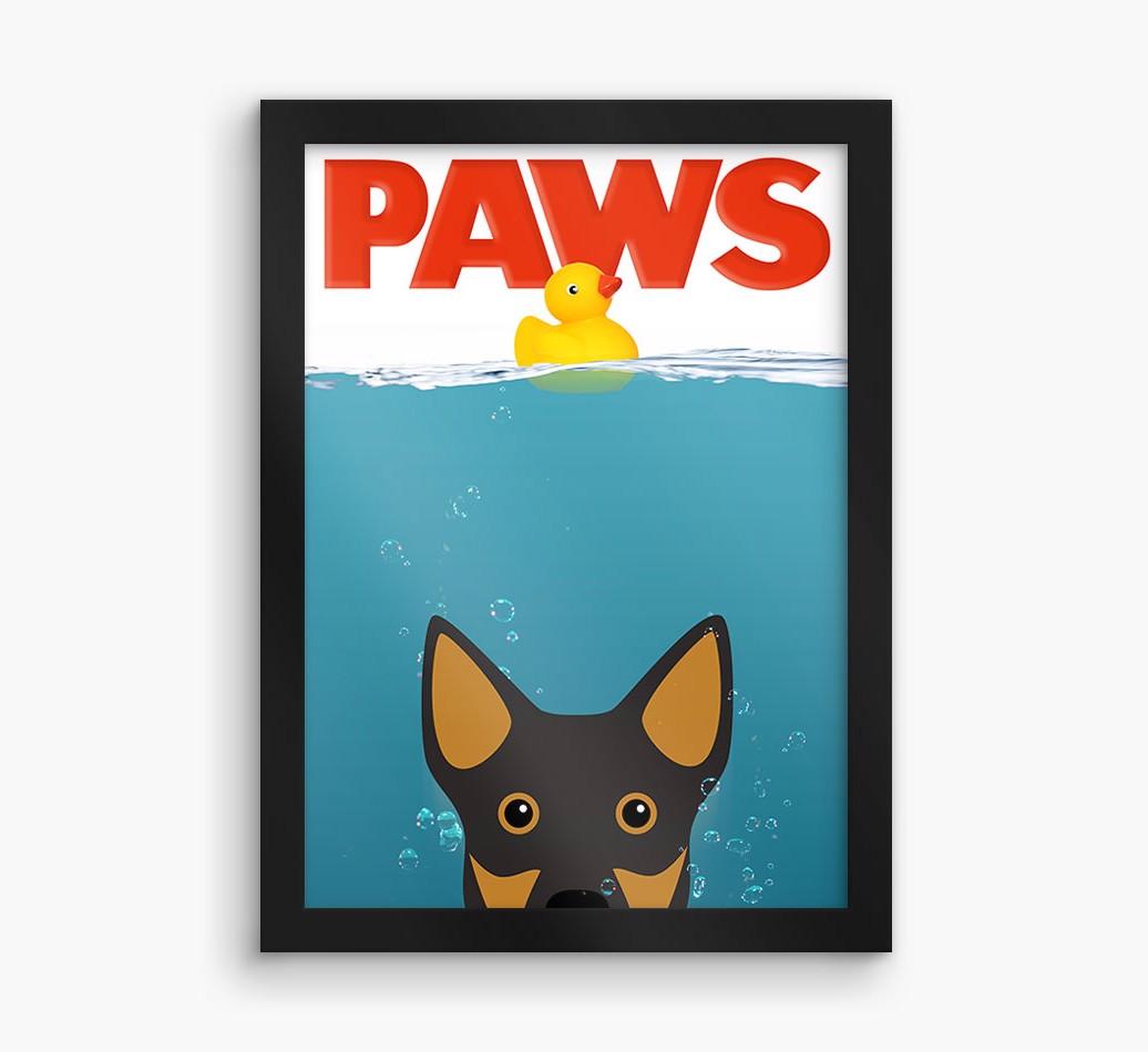 'Paws' - Personalized {breedFullName} Framed Print