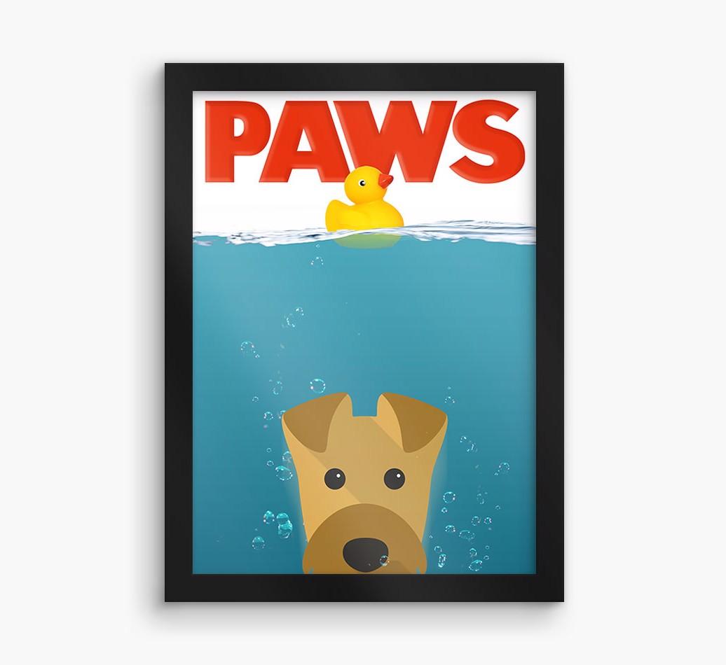 'Paws' - Personalized {breedFullName} Framed Print