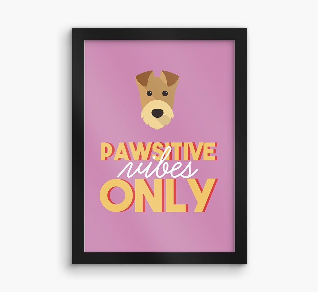 'Pawsitive Vibes Only' - Personalised {breedFullName} Framed Print