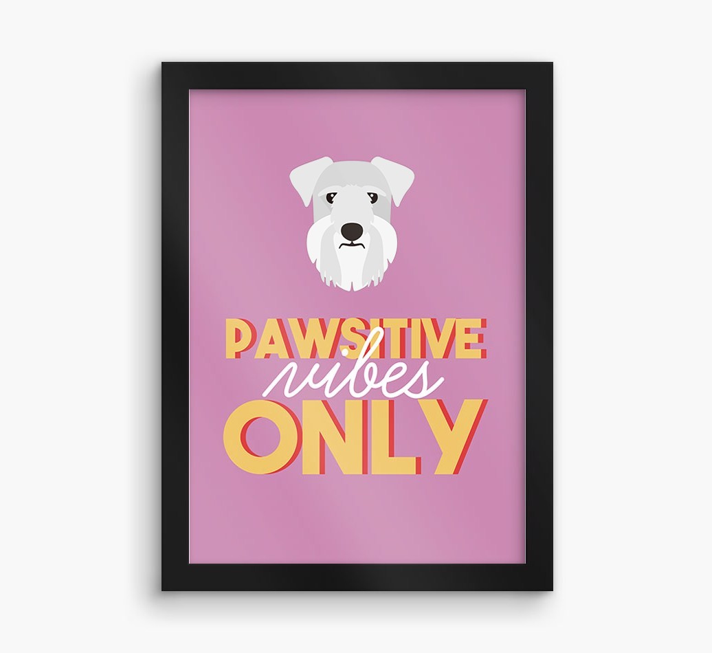 'Pawsitive Vibes Only' - Personalised {breedFullName} Framed Print