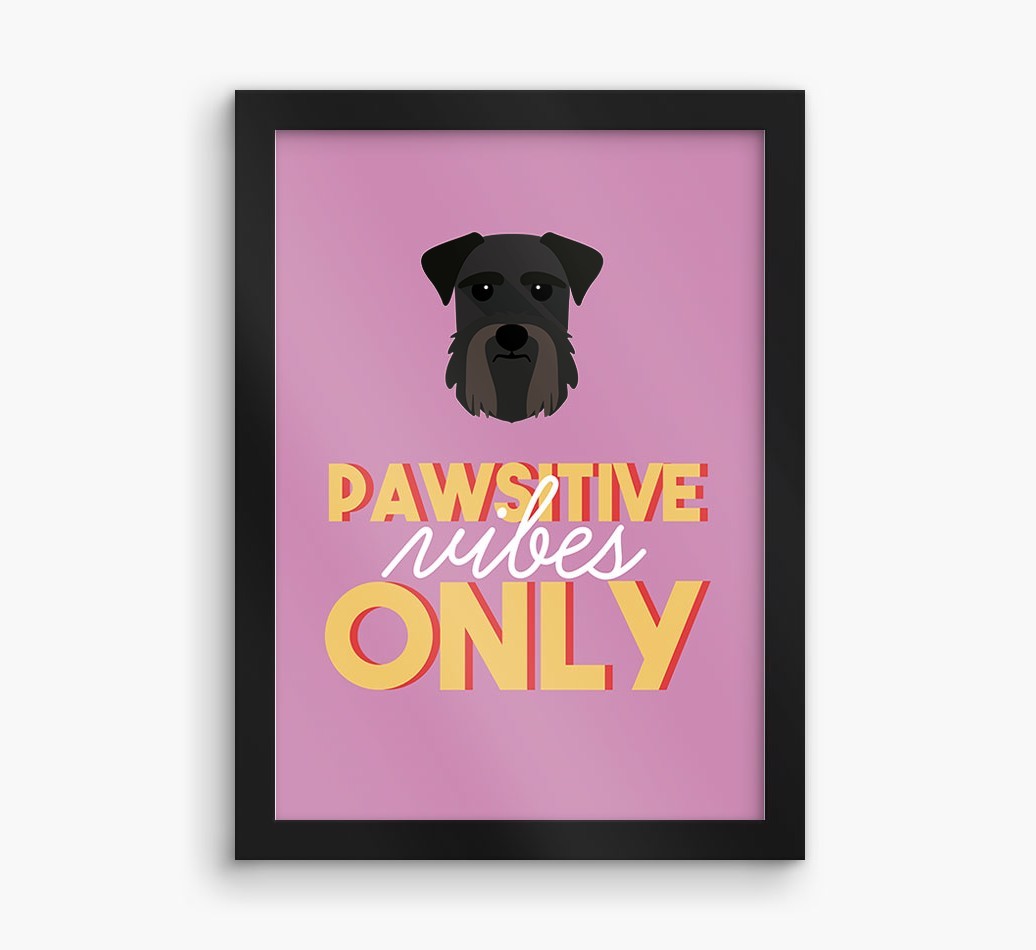 'Pawsitive Vibes Only' - Personalised {breedFullName} Framed Print