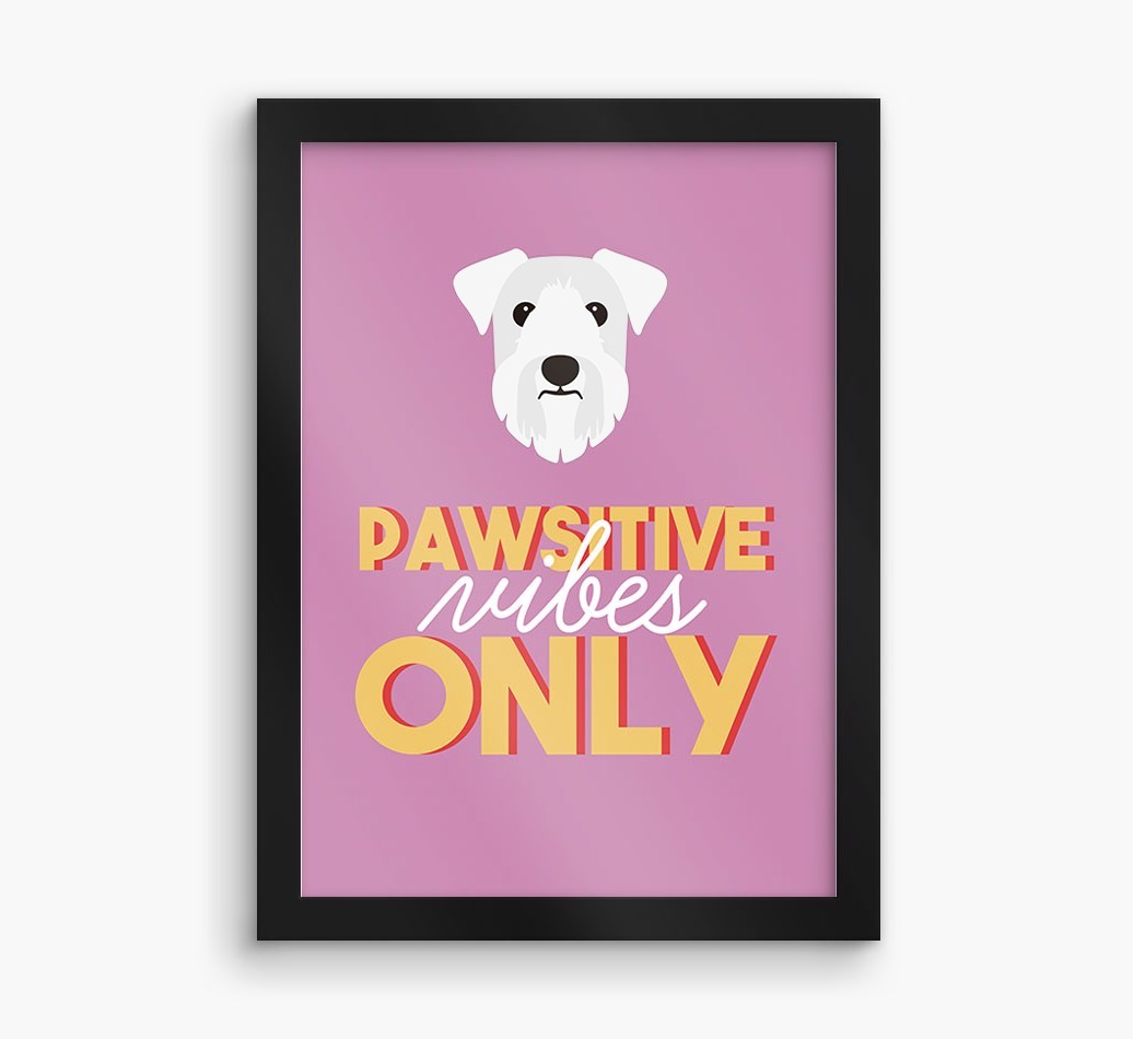 'Pawsitive Vibes Only' - Personalised {breedFullName} Framed Print