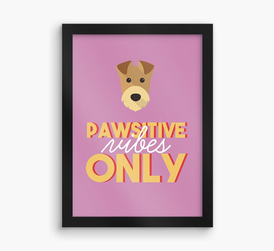 'Pawsitive Vibes Only' - Personalized {breedFullName} Framed Print