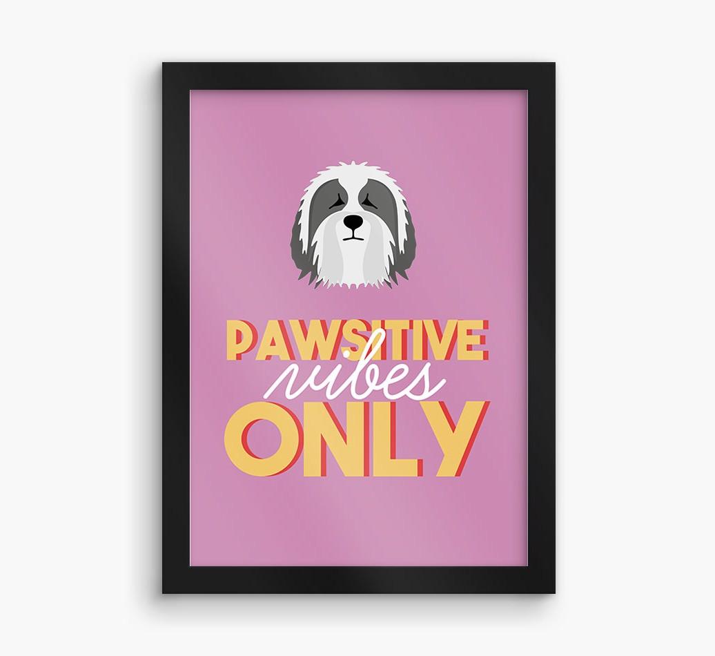 'Pawsitive Vibes Only' - Personalized {breedFullName} Framed Print