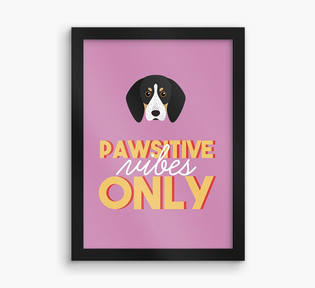 'Pawsitive Vibes Only' - Personalized {breedFullName} Framed Print