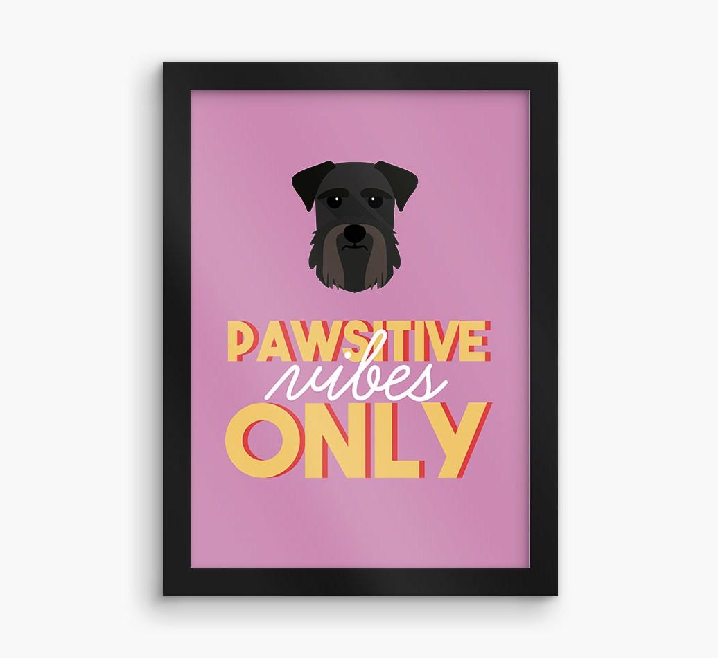 'Pawsitive Vibes Only' - Personalized {breedFullName} Framed Print