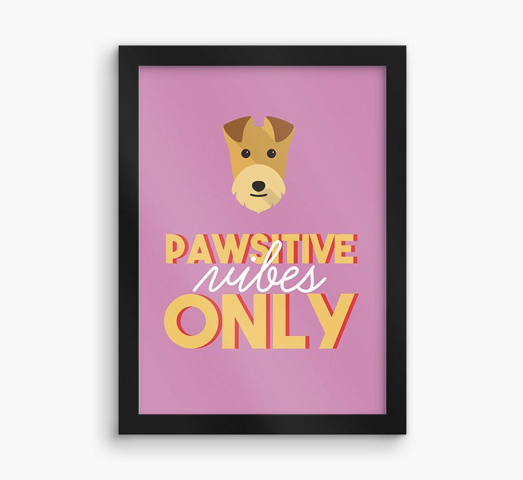 'Pawsitive Vibes Only' - Personalized {breedFullName} Framed Print