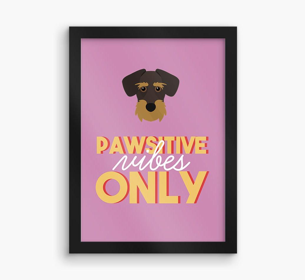 'Pawsitive Vibes Only' - Personalized {breedFullName} Framed Print