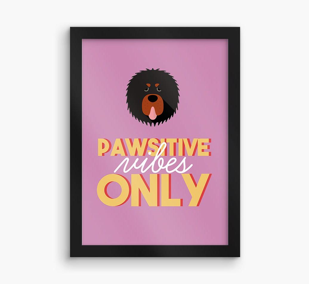 'Pawsitive Vibes Only' - Personalized {breedFullName} Framed Print
