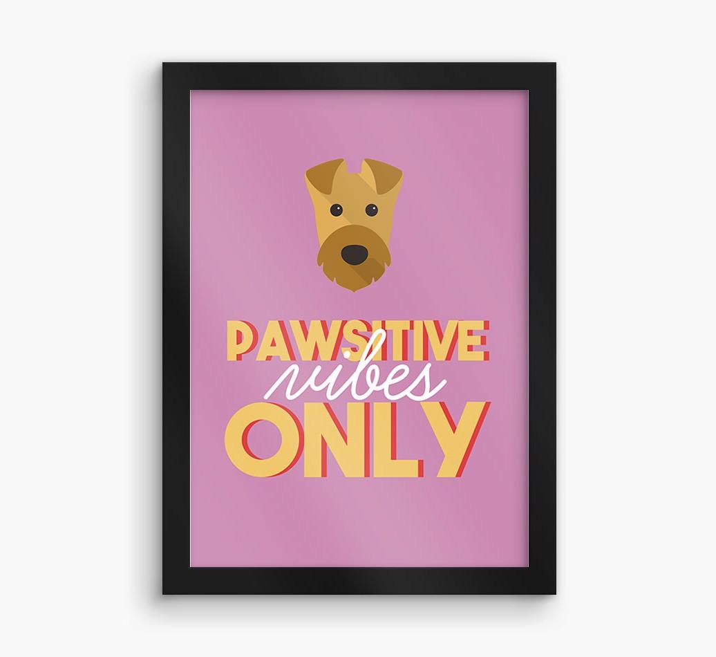 'Pawsitive Vibes Only' - Personalized {breedFullName} Framed Print