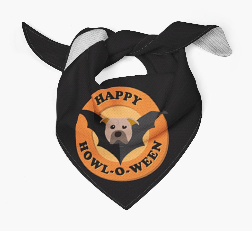 'Happy Howl-o-ween' - Personalized {breedFullName} Bandana