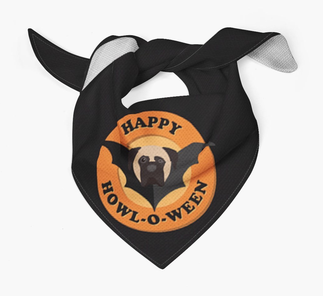 'Happy Howl-o-ween' - Personalized {breedFullName} Bandana
