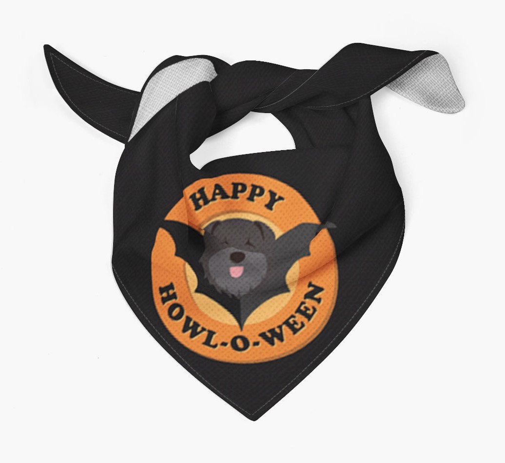 'Happy Howl-o-ween' - Personalized {breedFullName} Bandana