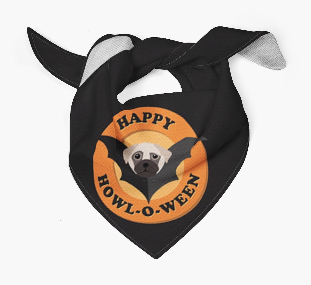 'Happy Howl-o-ween' - Personalized {breedFullName} Bandana