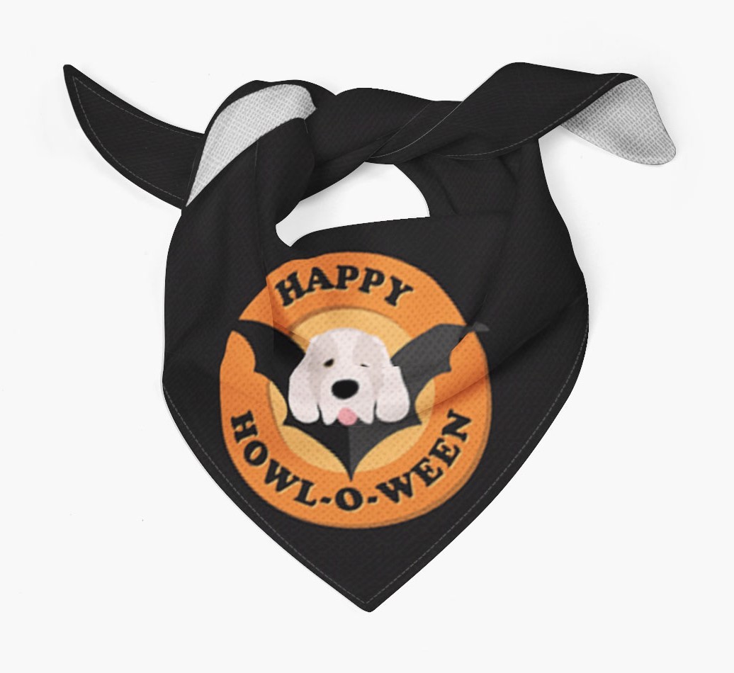 'Happy Howl-o-ween' - Personalized {breedFullName} Bandana