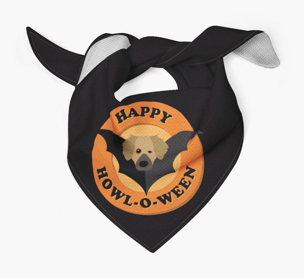 'Happy Howl-o-ween' - Personalized {breedFullName} Bandana