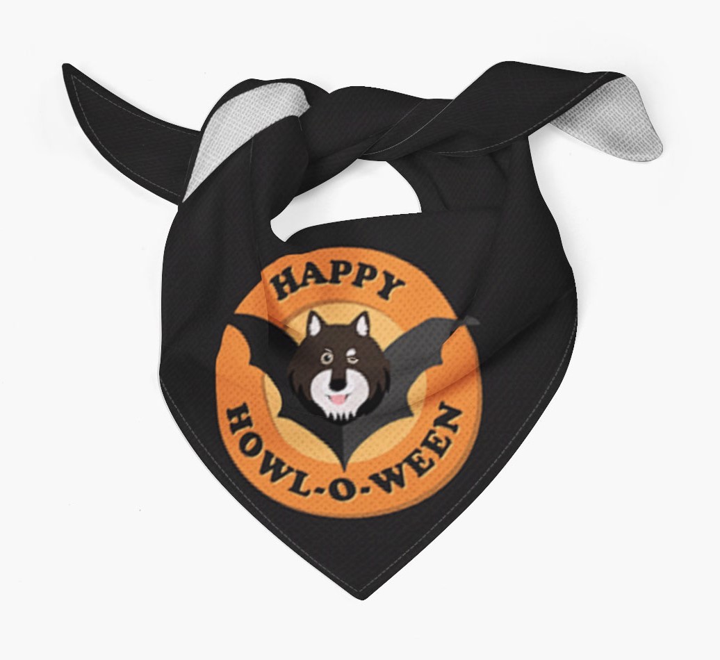 'Happy Howl-o-ween' - Personalized {breedFullName} Bandana